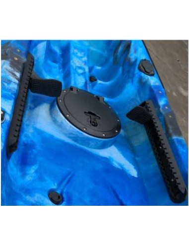 Rudder with pedal system and cables