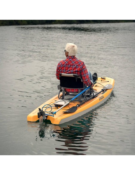 Hobie Lynx Gudgeon with Universal Versa Rudder™ Adapter and Pole Steering With Telescopic Handle