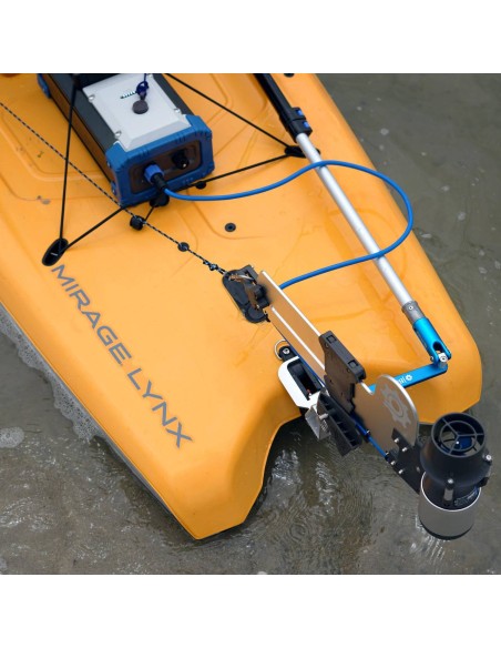 Hobie Lynx Gudgeon with Universal Versa Rudder™ Adapter and Pole Steering With Telescopic Handle